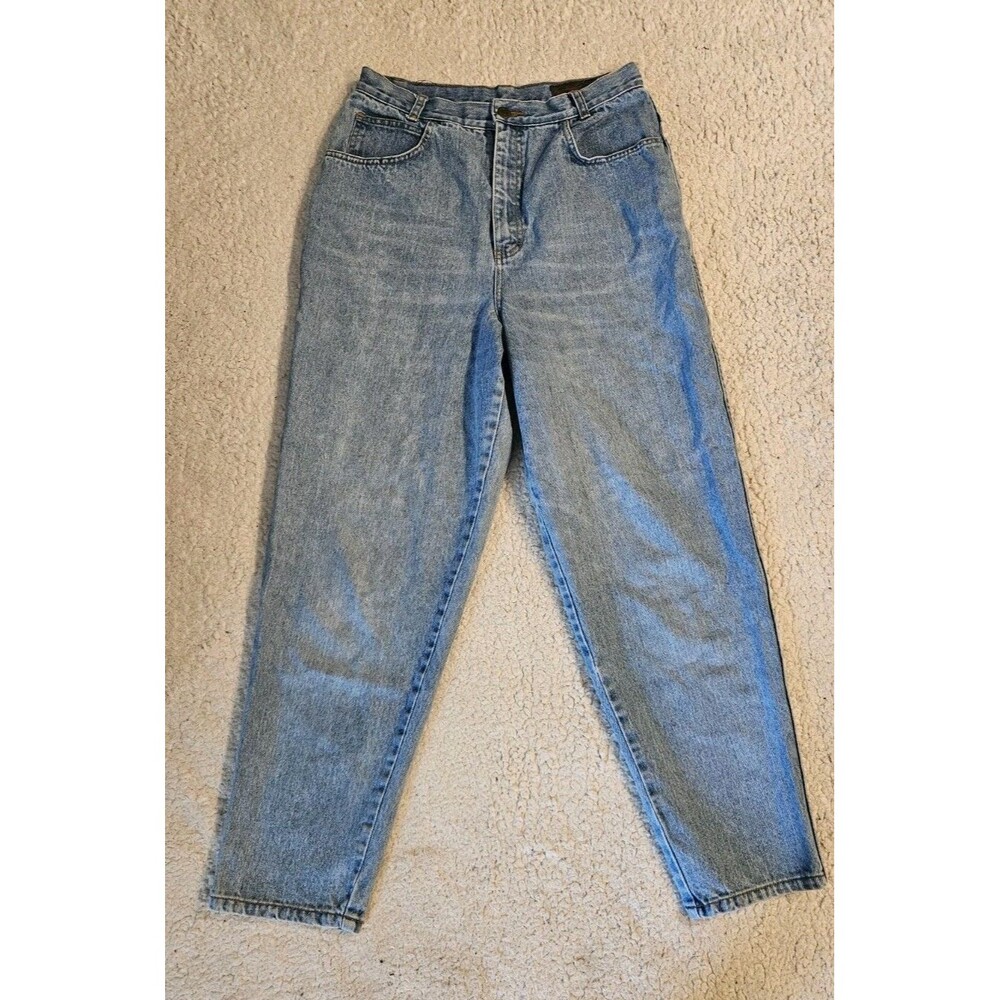 Vintage Geoffrey Hunter Womens 14 High Rise Tapered Mom Jeans Light Wash Denim